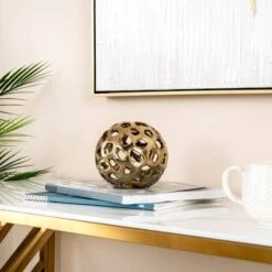 Matt Gold Ceramic Decoration - Large