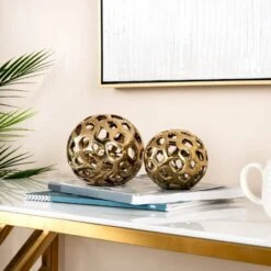 Matt Gold Ceramic Decoration - Large -Taskers Sale Shop IMG 9137 1