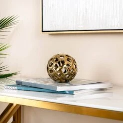 Matt Gold Ceramic Decoration - Medium