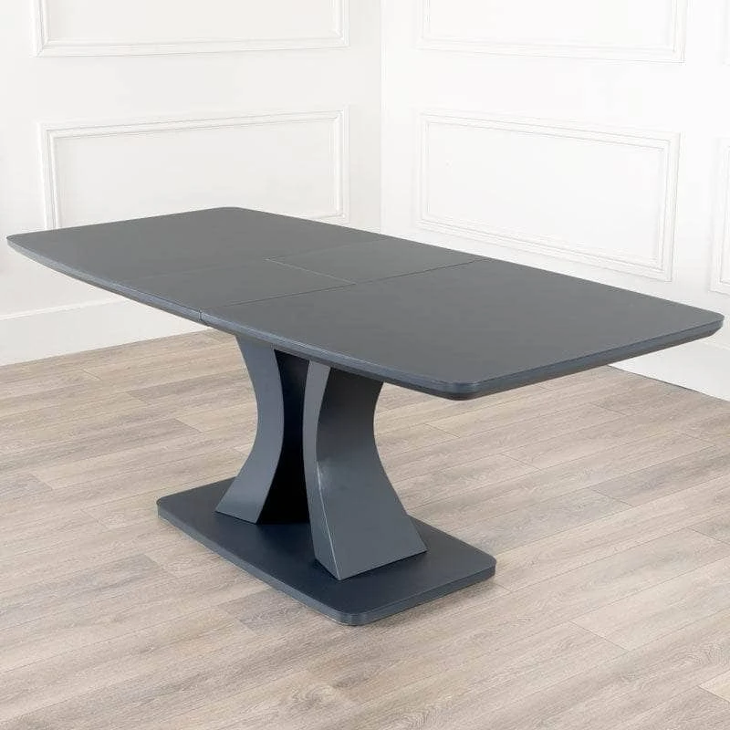 Picasso Large Extending Dining Table - Charcoal 4 Picasso Large Extending Dining Table - Charcoal - Image 2