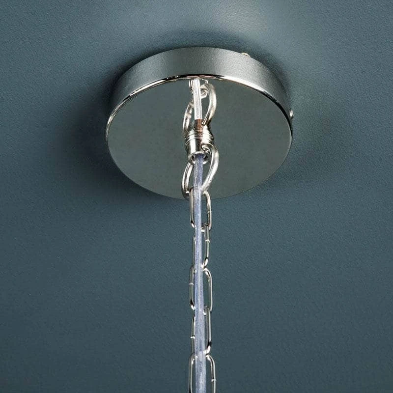 Rome 5 Light Nickel & Smoked Glass Pendant Light 7 Rome 5 Light Nickel & Smoked Glass Pendant Light - Image 5