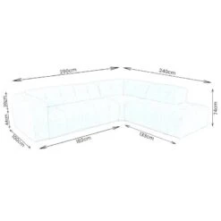 Imola Chaise Sofa - Taupe -Taskers Sale Shop Imola Chaise Dimensions