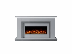 Bespoke Fireplaces Isabelle Marble 1000 S Suite -Taskers Sale Shop Isabelle 1000 Polar White and Grey Quartz