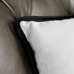 Grey Beaded Cushion - 50 X 30cm -Taskers Sale Shop Ivory Beaded Cushion 50 x 30cm 1