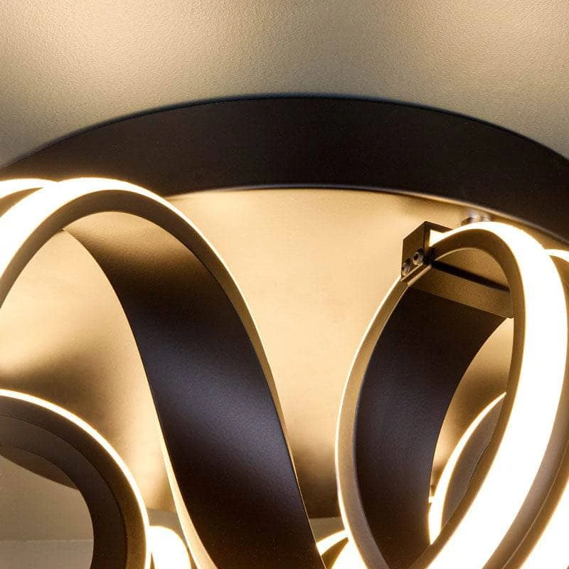 LED Spiral Pendant Light - Sand Black 5 LED Spiral Pendant Light - Sand Black - Image 3