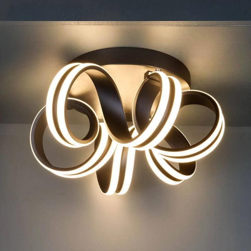 LED Spiral Pendant Light - Sand Black 3 LED Spiral Pendant Light - Sand Black