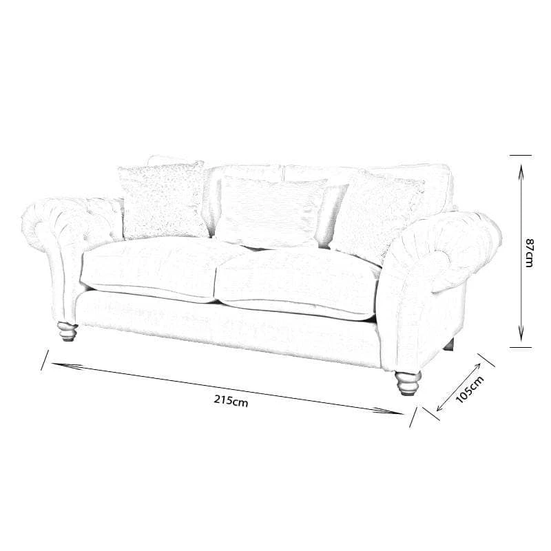 Langcliffe 3 Seater Sofa - Oyster 12 Langcliffe 3 Seater Sofa - Oyster - Image 10