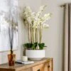 Large Artificial Orchid In Stone Pot - 96.5cm 2 Large Artificial Orchid In Stone Pot - 96.5cm -Taskers Sale Shop Large Artificial Orchid In Stone Pot 96.5cm 2