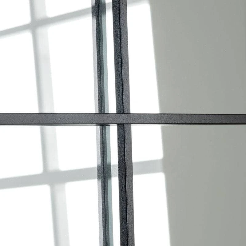 Large Squared Window Mirror - Black 5 Large Squared Window Mirror - Black - Image 3