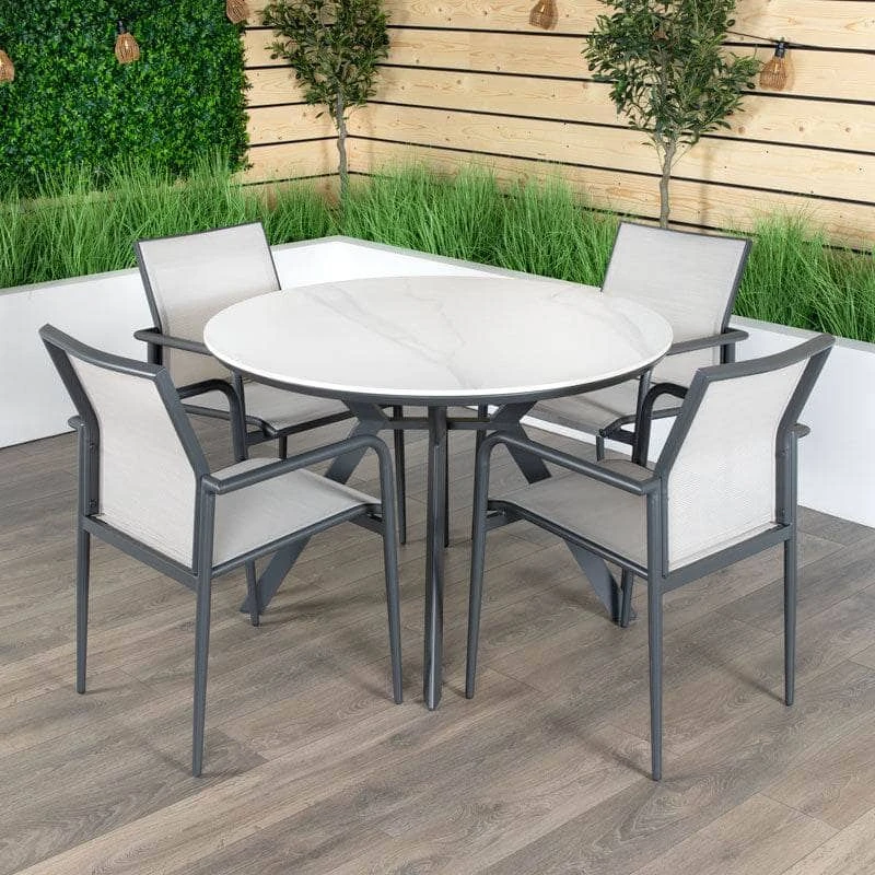 Weatherking Stone Round Table Set 4 Weatherking Stone Round Table Set - Image 2