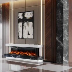 Bespoke Fireplaces Lazio Marble 700 3DP Suite