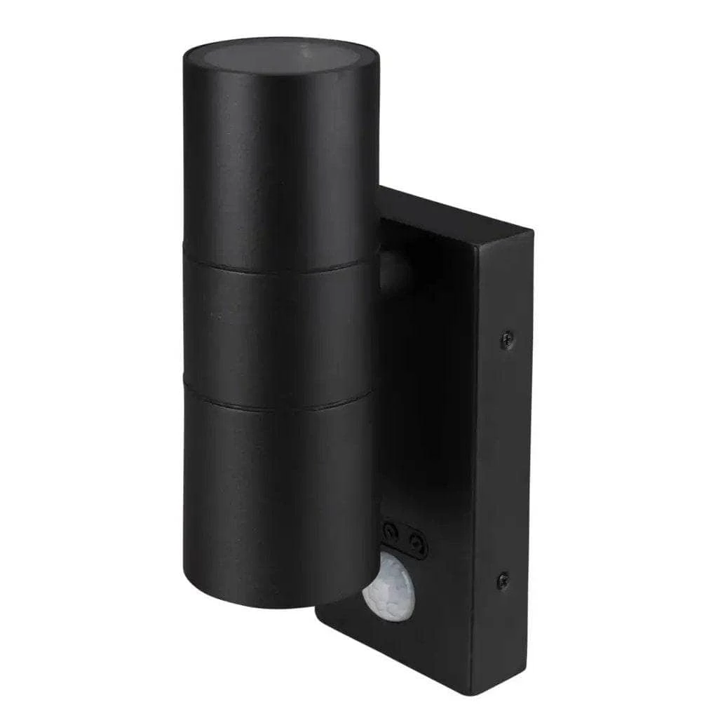 Strasbourg Up & Down Wall Light With PIR - Black 3 Strasbourg Up & Down Wall Light With PIR - Black