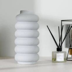 Light Grey Bubble Vase - 29.5cm