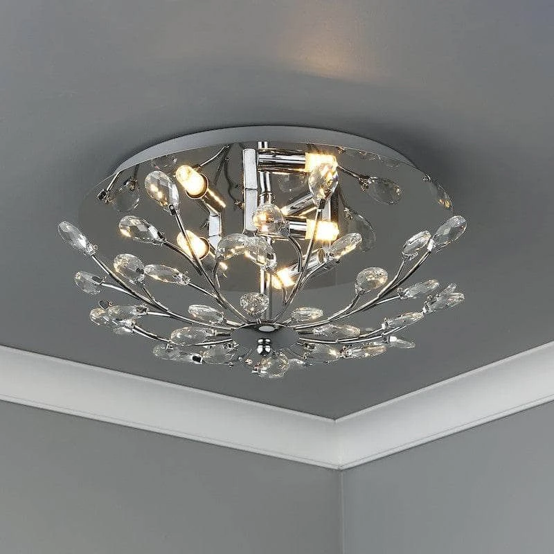 Luarca 3 Light Flush Flora Crystal Ceiling Light 10 Luarca 3 Light Flush Flora Crystal Ceiling Light - Image 8