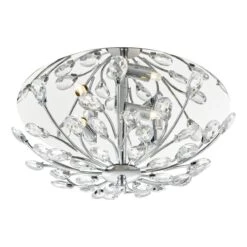 Luarca 3 Light Flush Flora Crystal Ceiling Light 16 Luarca 3 Light Flush Flora Crystal Ceiling Light -Taskers Sale Shop Luarca 3 Light Flush Flora Crystal Ceiling Light 1
