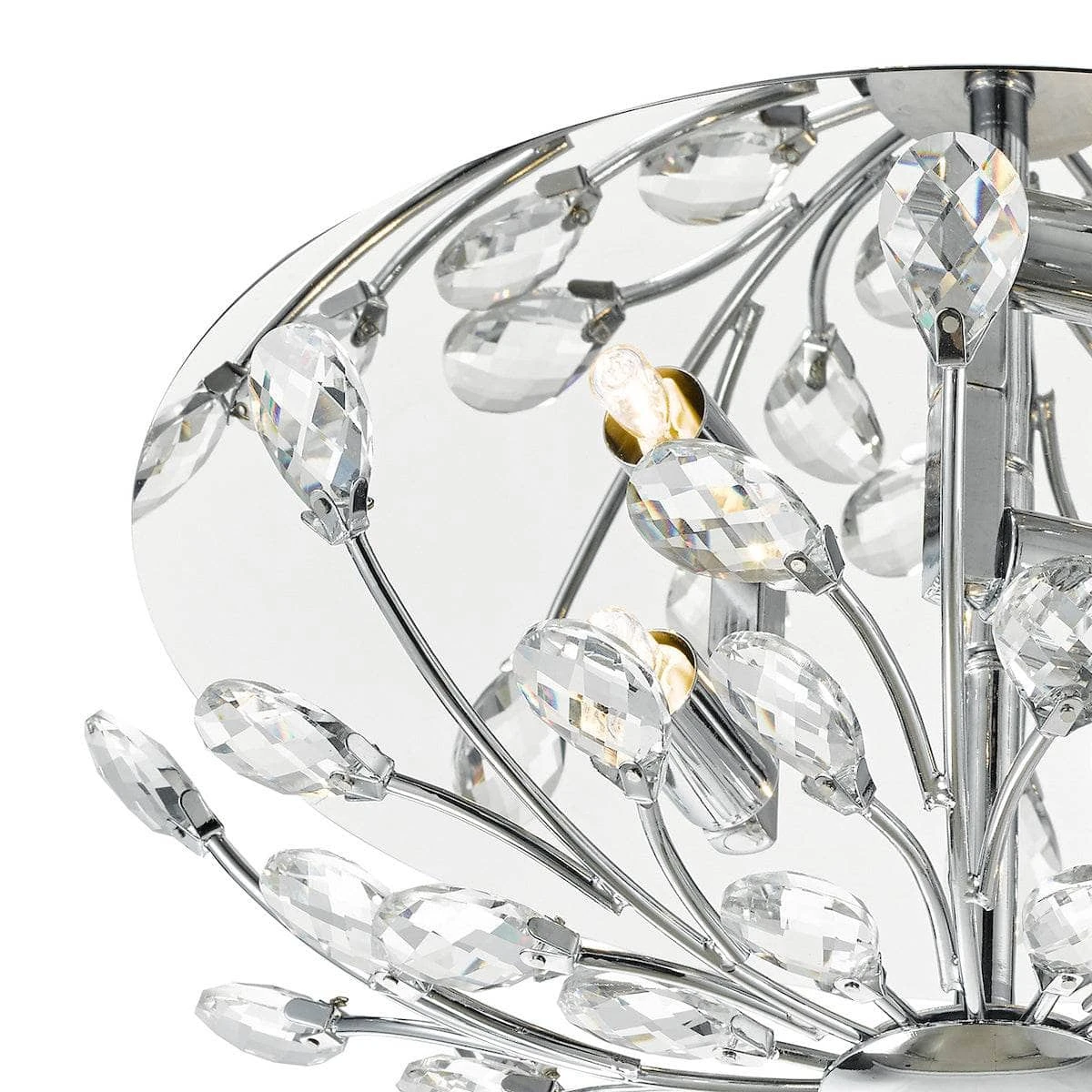 Luarca 3 Light Flush Flora Crystal Ceiling Light 7 Luarca 3 Light Flush Flora Crystal Ceiling Light - Image 5