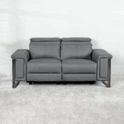 Lucca 2 Seater Power Recliner Sofa - Grey -Taskers Sale Shop Lucca 2 Seater Power Recliner Sofa Grey
