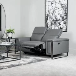 Lucca 2 Seater Power Recliner Sofa - Grey