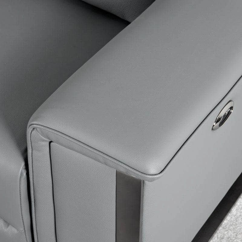 Lucca 3 Seater Power Recliner Sofa - Grey 11 Lucca 3 Seater Power Recliner Sofa - Grey - Image 9