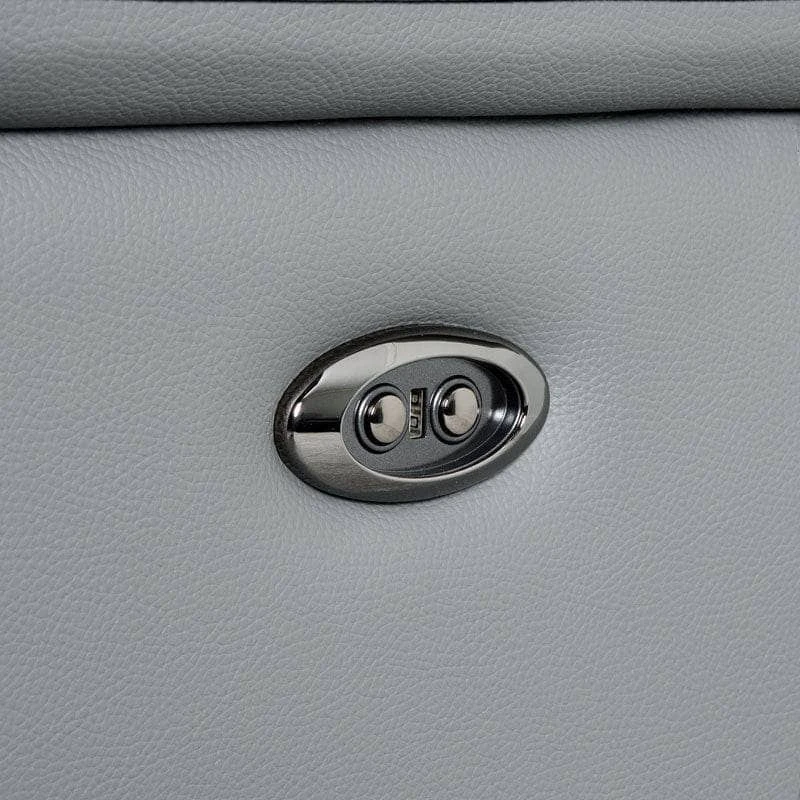 Lucca 3 Seater Power Recliner Sofa - Grey 10 Lucca 3 Seater Power Recliner Sofa - Grey - Image 8