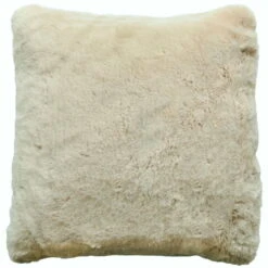 Luxury Beige Faux Rabbit Cushion- 50 X 50cm