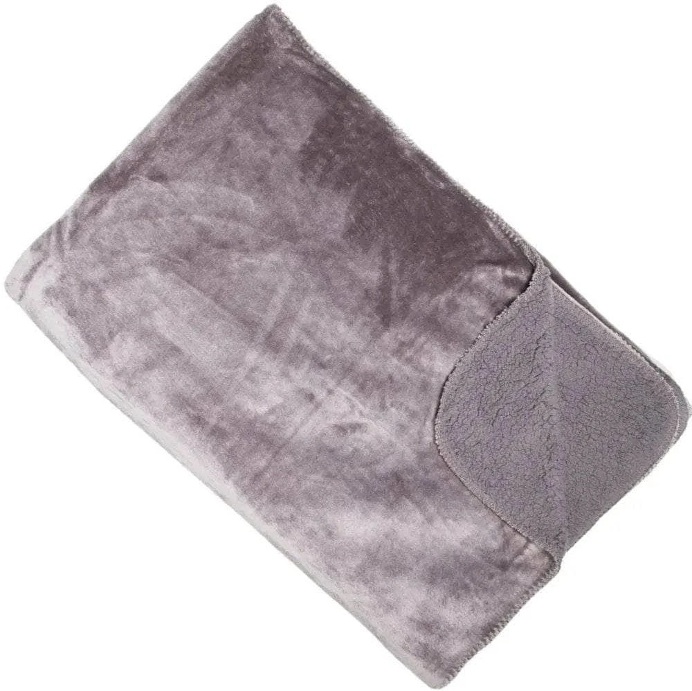 Luxury Fleece Throw - Slate 3 Luxury Fleece Throw - Slate