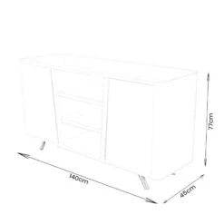 Madrid Sideboard - White -Taskers Sale Shop Madrid Sideboard Dimensions