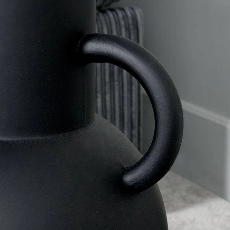 Matt Black Round Handled Planter - 82cm 5 Matt Black Round Handled Planter - 82cm - Image 3
