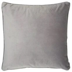Matt Velvet Cushion With Piping - Grey