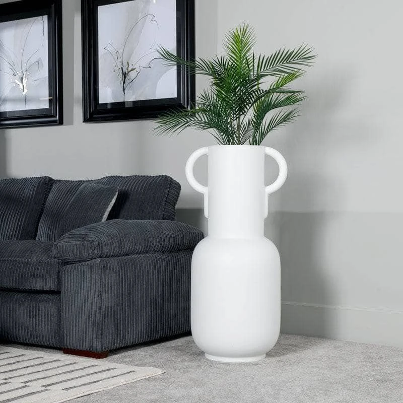 Matt White Handled Planter - 106cm 3 Matt White Handled Planter - 106cm