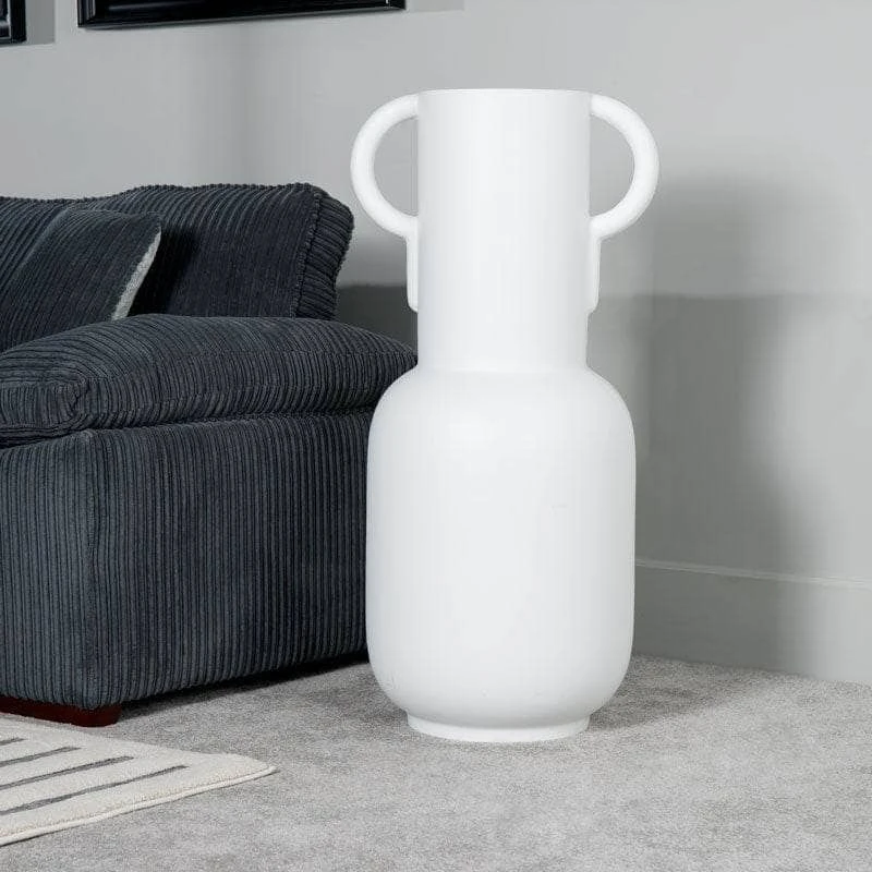 Matt White Handled Planter - 106cm 4 Matt White Handled Planter - 106cm - Image 2