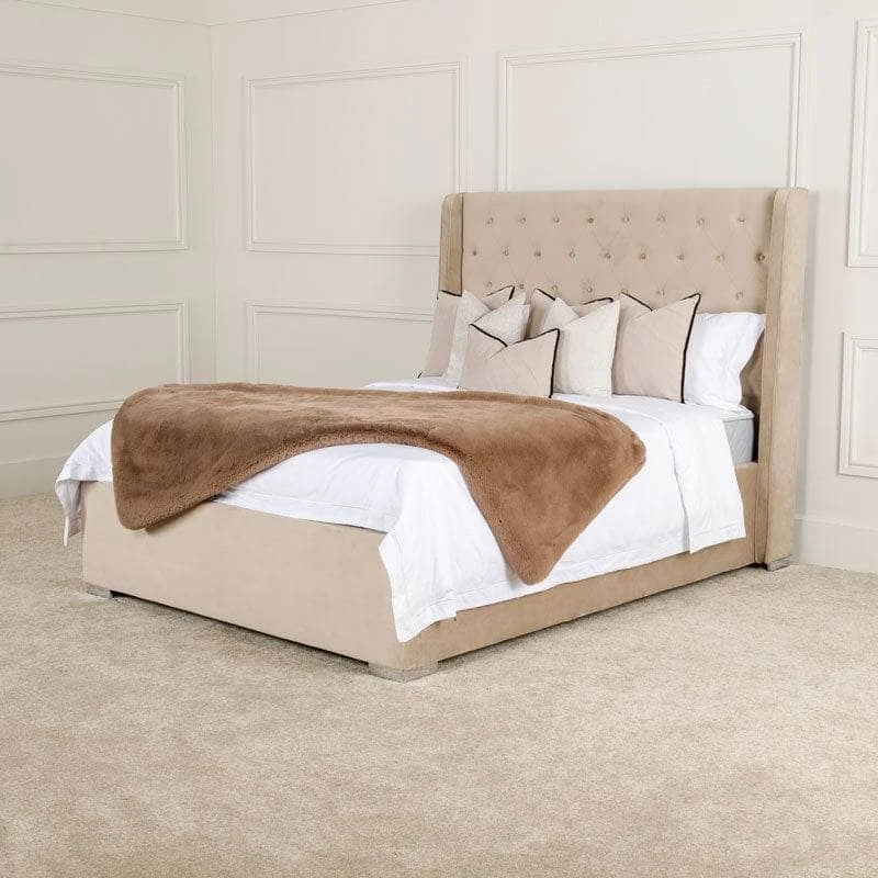 Mayfair King Size Bedframe - Taupe 4 Mayfair King Size Bedframe - Taupe - Image 2