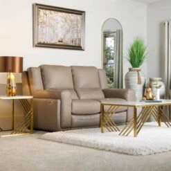 Monza 2 Seater Power Sofa - Mocha