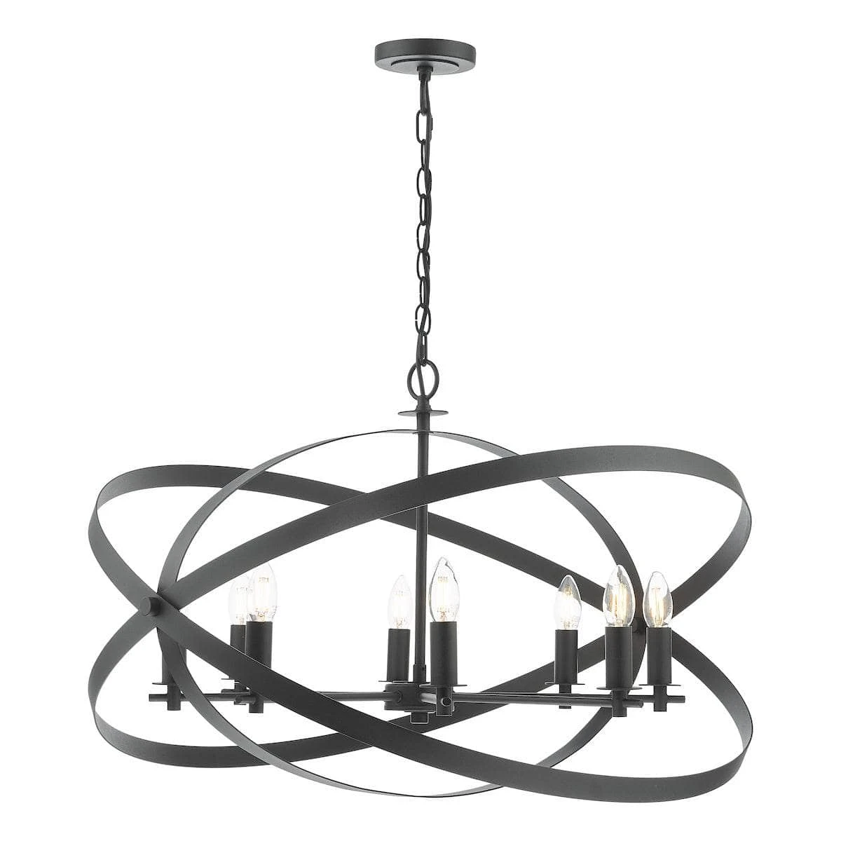 Cadiz 8 Light Pendant Light - Black 6 Cadiz 8 Light Pendant Light - Black - Image 4