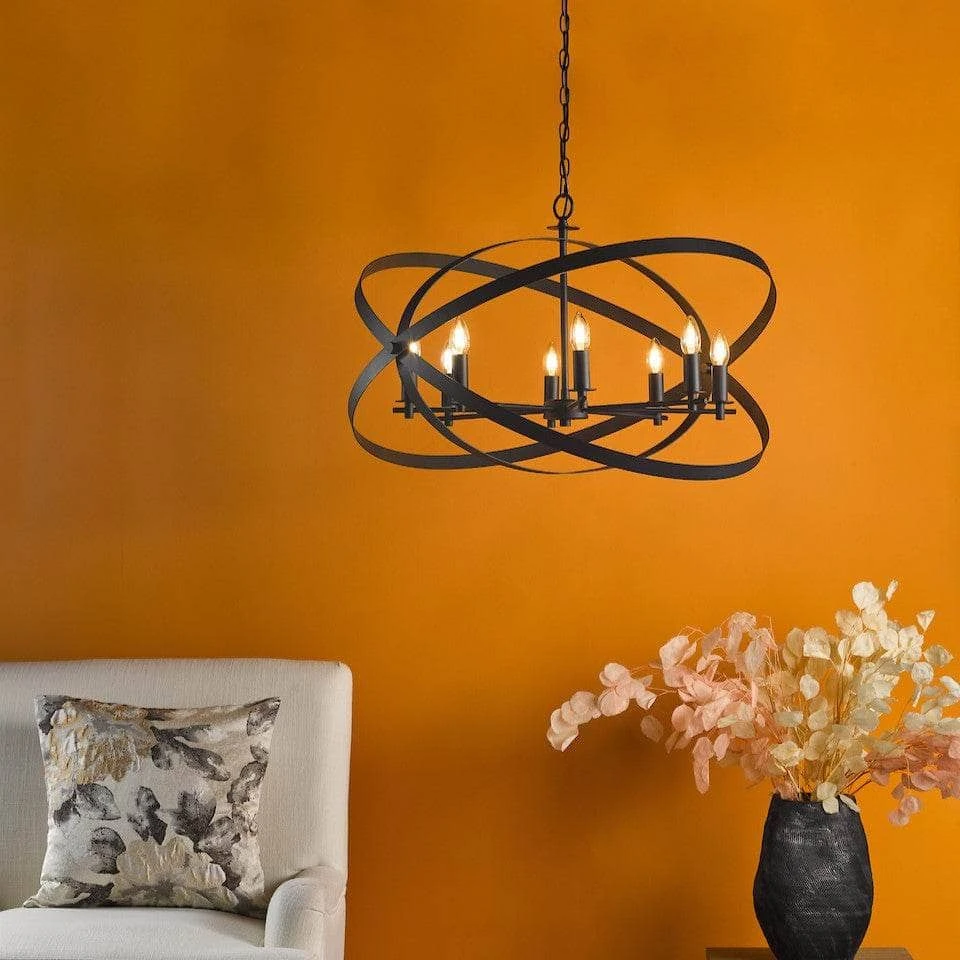 Cadiz 8 Light Pendant Light - Black 10 Cadiz 8 Light Pendant Light - Black - Image 8