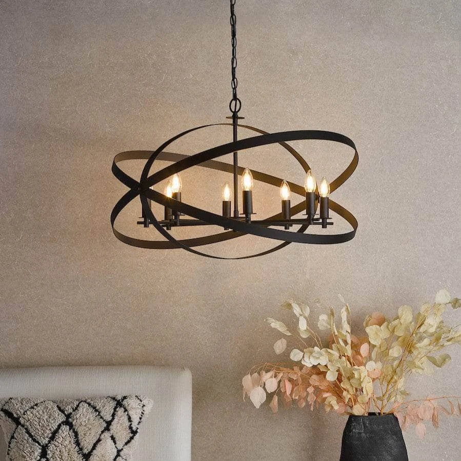 Cadiz 8 Light Pendant Light - Black 4 Cadiz 8 Light Pendant Light - Black - Image 2