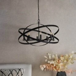 Cadiz 8 Light Pendant Light - Black
