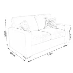 New York 2 Seater Sofa - Grey -Taskers Sale Shop New York 2 Seater Dimensions