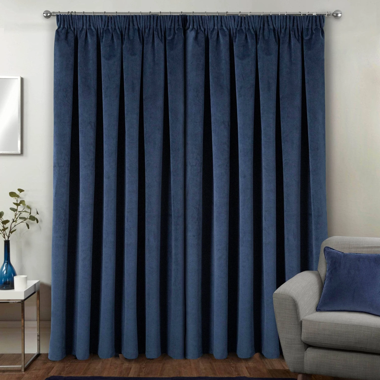 Oxford Curtains - Navy 4 Oxford Curtains - Navy - Image 2