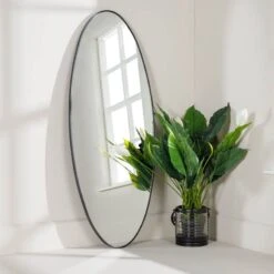 Oval Wall Mirror - Black