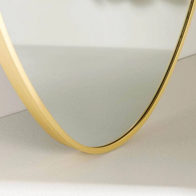 Oval Wall Mirror - Gold 5 Oval Wall Mirror - Gold - Image 3