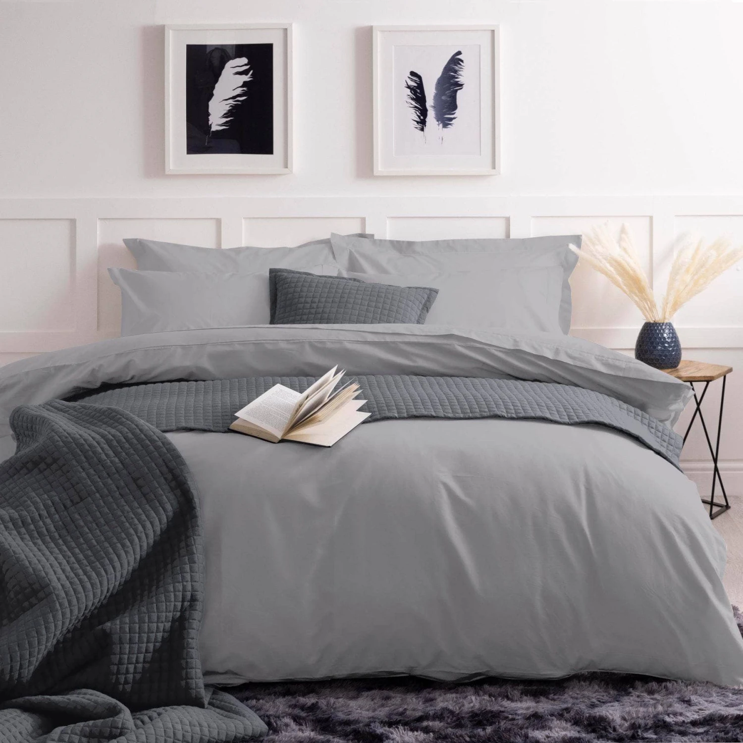 Oxford Percale Pillowcase - Cloud 4 Oxford Percale Pillowcase - Cloud - Image 2