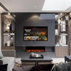 Bespoke Fireplaces Panoramic X 1250 Electric Fire -Taskers Sale Shop PanoramicX1250ThreeSided