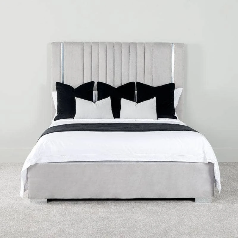 Poppy King Size Ottoman Bed - Silver 4 Poppy King Size Ottoman Bed - Silver - Image 2