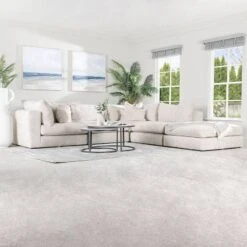 Prague Chaise Corner Sofa - Silver