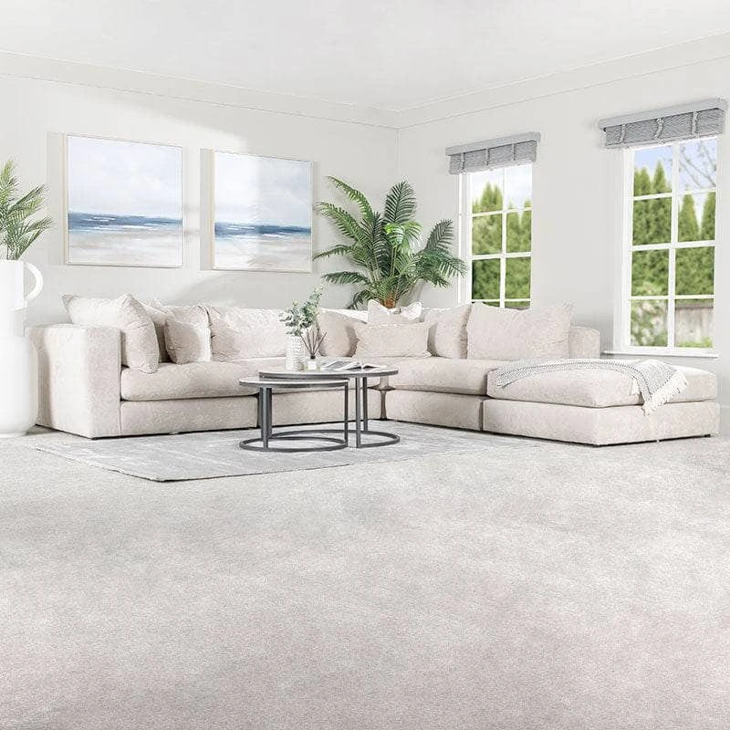 Prague Chaise Corner Sofa - Silver 3 Prague Chaise Corner Sofa - Silver