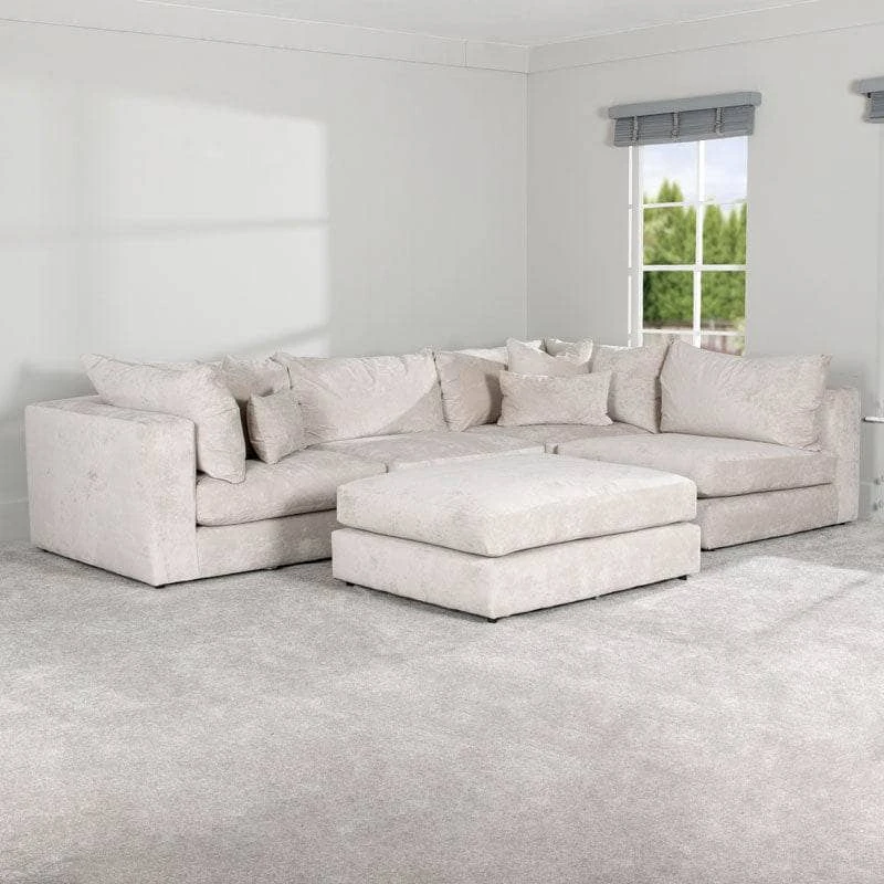 Prague Chaise Corner Sofa - Silver 6 Prague Chaise Corner Sofa - Silver - Image 4