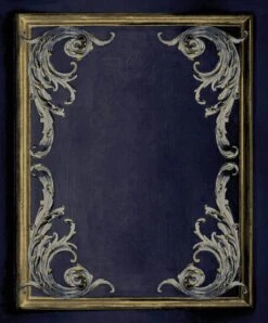 Grandeco Rococo Panel Navy Wallpaper - 191502