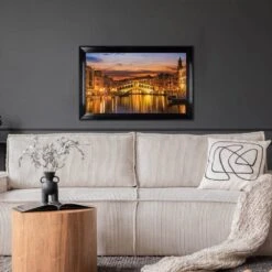 Rialto Bridge Venice Framed Picture - 114 X 74cm