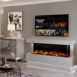 Bespoke Fireplaces Roma Marble 700 3DP Suite